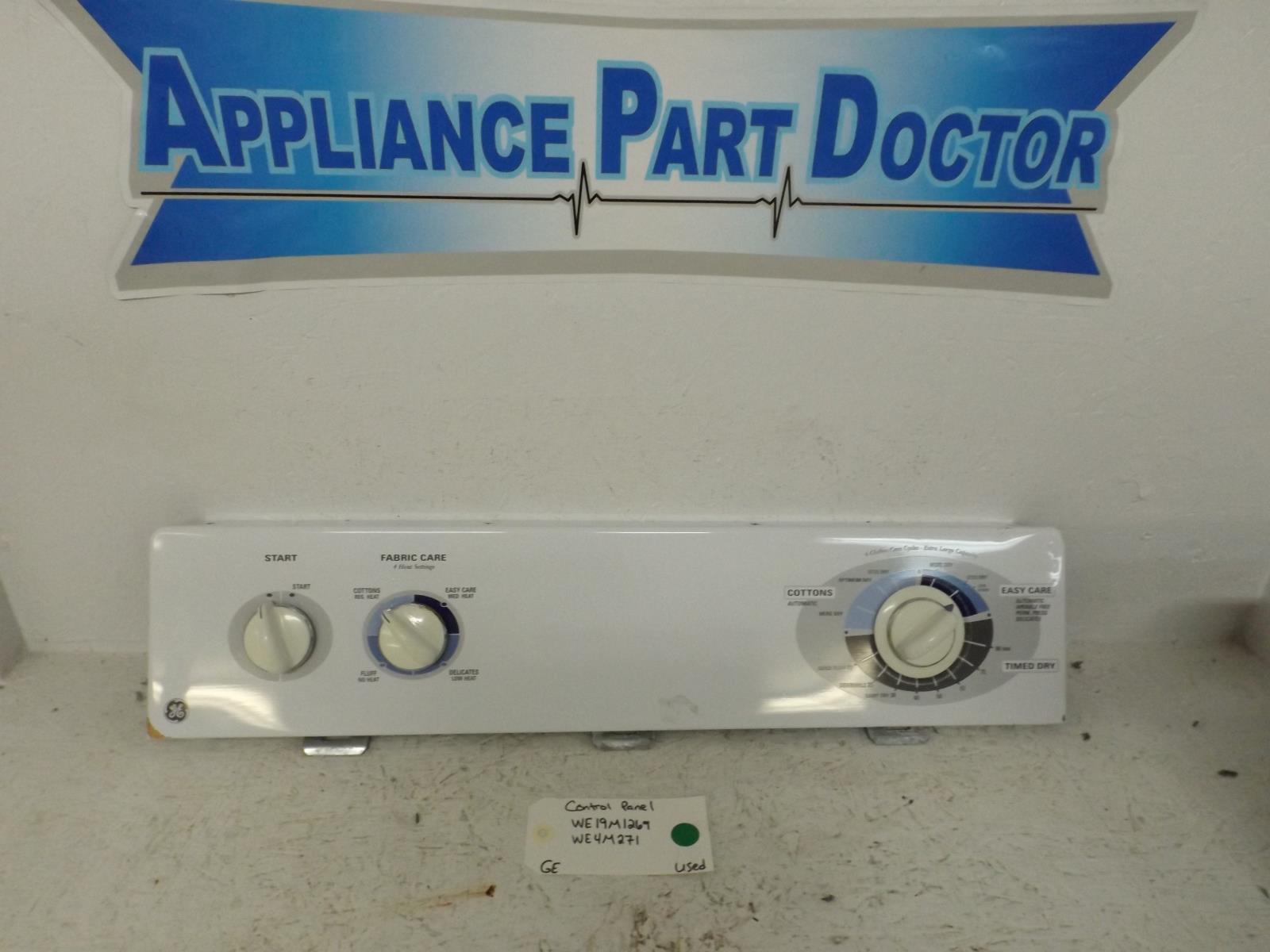 GE Dryer WE19M1269 WE4M271 Control Panel Used GE Dryer WE19M1269 WE4M271 Control Panel Used